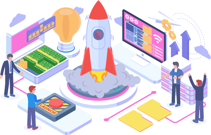Launch Online graphic - Optimized Launch Online Program graphic
